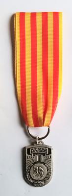 MEDAILLE ruban épingle veston 4 cm jaune/rouge ES