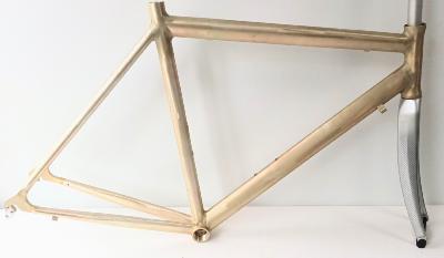 "NOS" RAW ALLOY FRAME - Cadre et fourche neuf brut aluminium