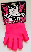 MUCOFF gants deep scrubber - rose