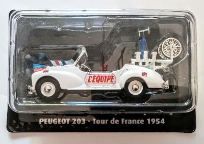 Miniature 1/43 NOREV ATLAS PEUGEOT 203 L'EQUIPE 1954