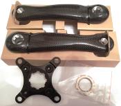 CARBONE CRANKSET ARMS 175 BCD 104 - Paire manivelles 9/16x20 F