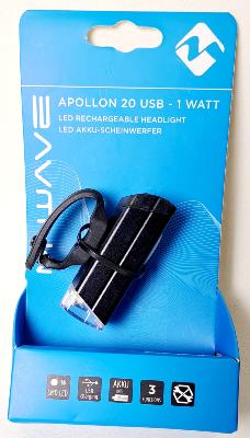 Eclairage Vélo M-WAVE Apollon 20 A USB