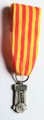 MEDAILLE ruban épingle veston 4 cm jaune/rouge ES