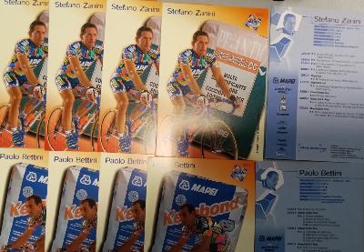 Lot de 10 Cartes Postales - MAPEI 2002 - PAOLO BETTINI - STEFANO ZANINI