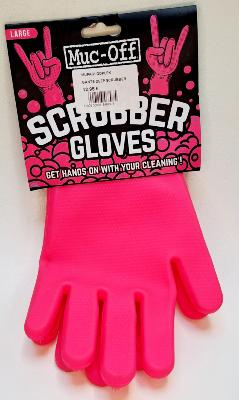 MUCOFF gants deep scrubber - rose