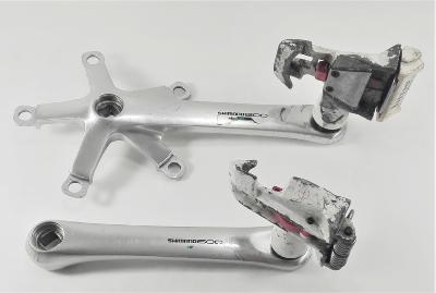 SHIMANO 600  CRANKSET ARMS FC - 6400  -175 mm -  Manivelles + pedals TIME